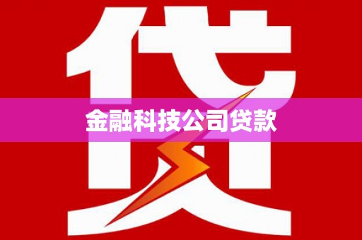 南浔金融科技公司贷款