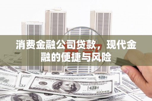 南浔消费金融公司贷款，现代金融的便捷与风险