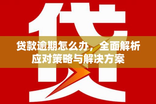 南浔贷款逾期怎么办，全面解析应对策略与解决方案
