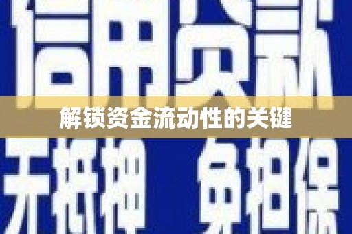 南浔解锁资金流动性的关键