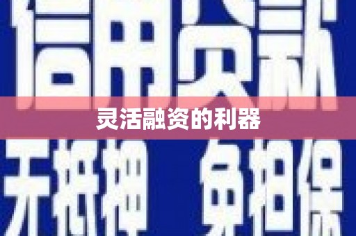 南浔灵活融资的利器
