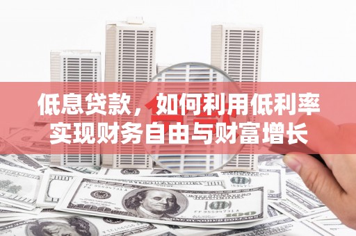 南浔低息贷款，如何利用低利率实现财务自由与财富增长